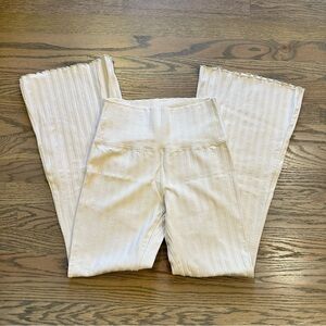 Offline by Aerie Cream Flare Cozy Pants (Short Length)